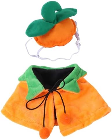 Halloween Pet Poncho Hat Scarf Set Reversible Poncho Cat Dog Holiday Costume Scarf WhU653 (C, S).