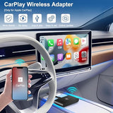 Wireless CarPlay Adapter for OEM Factory Wired CarPlay Cars, Wireless Carplay Adapter for iPhone, Wireless CarPlay Dongle Converts Wired to Wireless, Fit for Cars from 2017-2024 &amp; iPhone iOS 11+