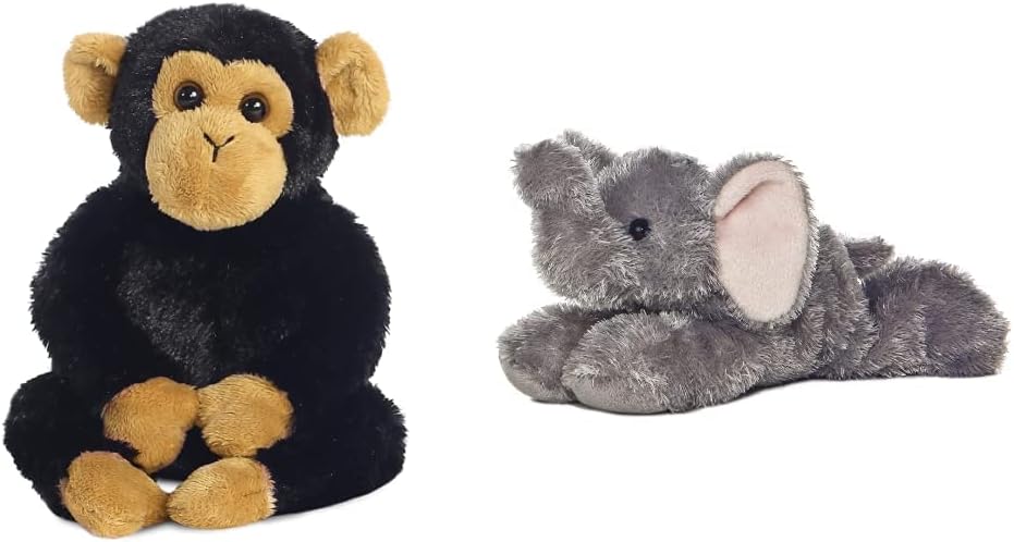 Aurora, 31710, Mini Flopsies Clyde the Chimp, 8In, Soft Toy, Black and Brown.