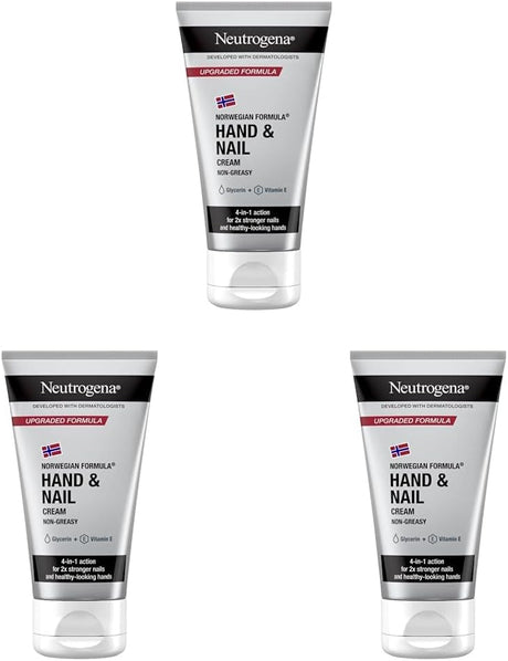 Neutrogena Norwegian Formula Hand and Nail Cream (1x 75ml), Nourishing and Intensive Hand Moisturiser with Glycerin and Vitamin E for Healthier, Softer Skin, Hand Lotion to Strengthen Nails and Soften Cuticles.