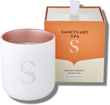 Sanctuary Spa Wellness Candle | Violet, Jasmine and Sandalwood Scented Ceramic Candle, 260 g | Natural Shea Wax | 45 Hour Burn Time | with Gift Box.