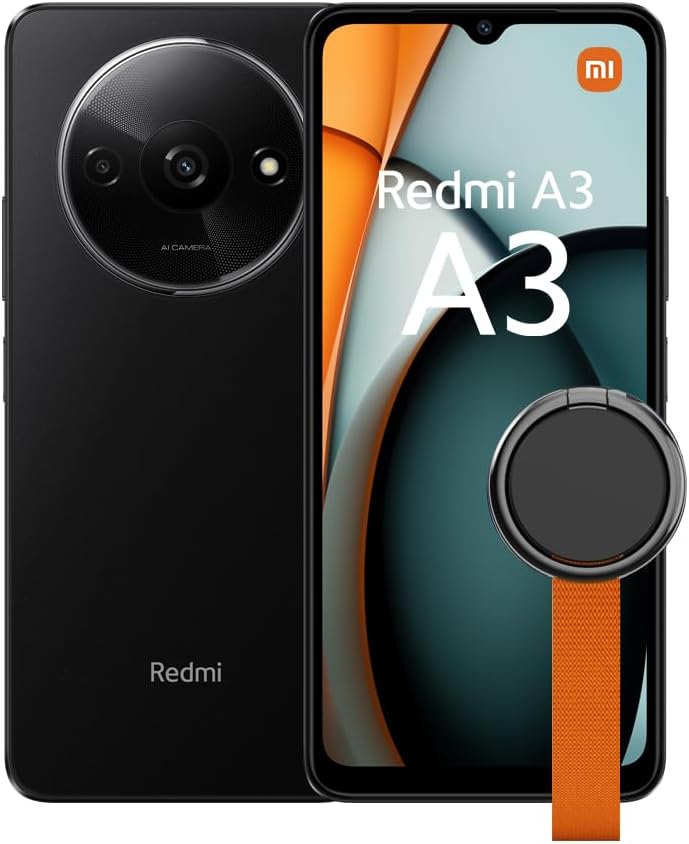 Xiaomi Redmi A3 Midnight Black-Smartphone-3+64GB,MediaTek Helio G36,5000mAh(typ) battery,AI dual camera system,Smooth 6.71“90 Hz Display（UK Version+2 Years Warranty）.