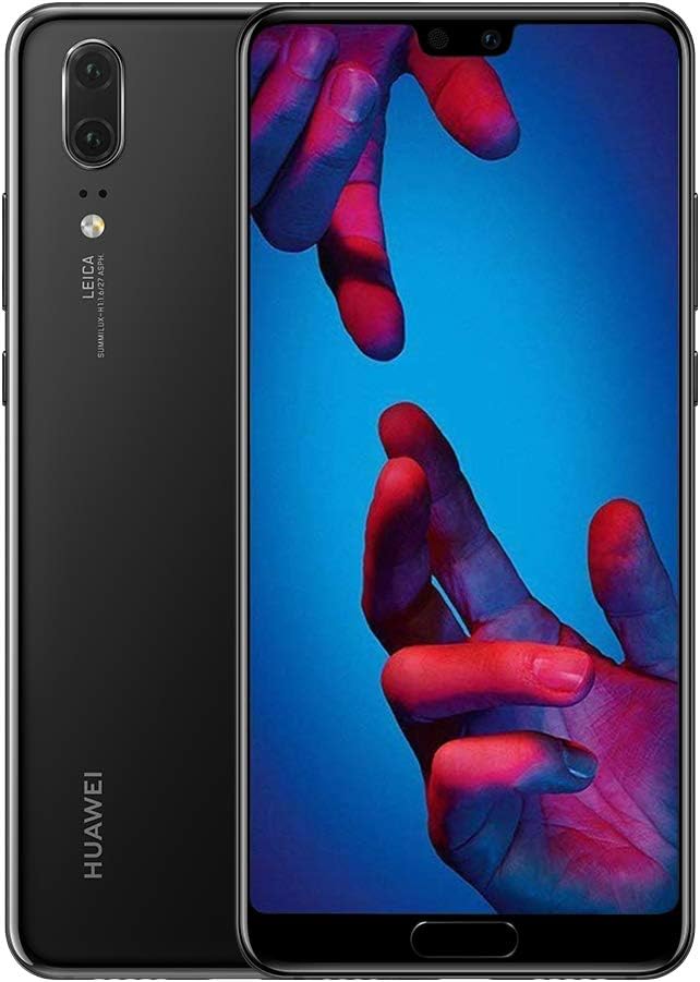 Huawei P20 128 GB 5.8-Inch FHD+ FullView Android 8.1 SIM-Free Smartphone with Veho Headphones, Single SIM, UK Version - Black (Renewed).