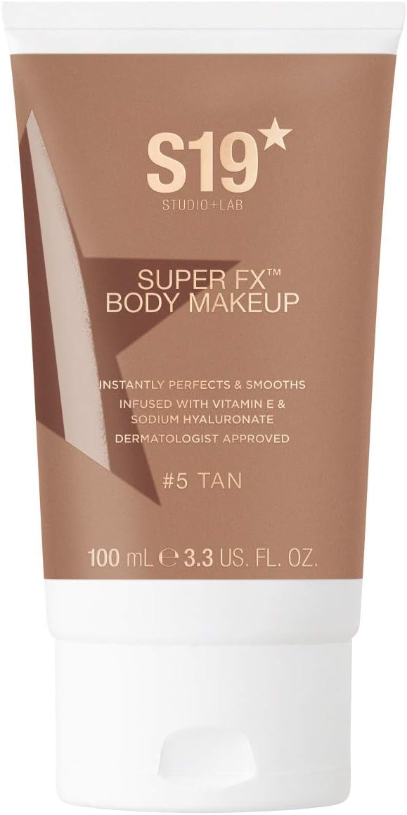 S19 SUPER FX Body Makeup, TAN - Smoothes & Evens Skin Tone & Texture, Hide Scars & Blemishes -100ml.