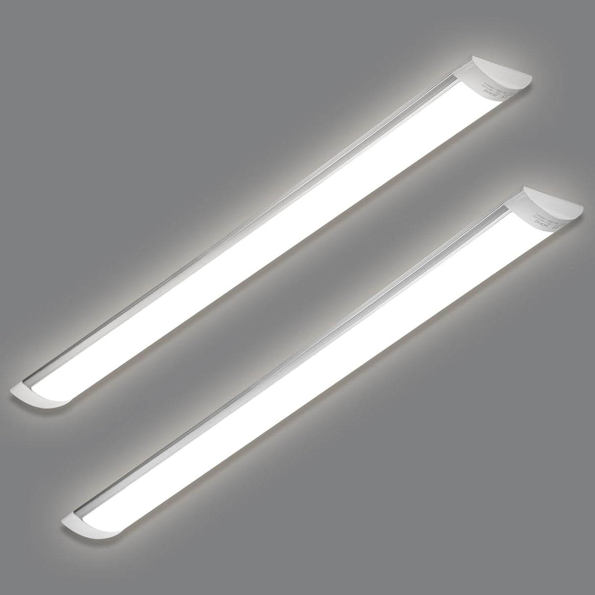 HUMIGA 5FT LED Batten Light, 50W Low Profile Wall Ceiling Surface Mounted Fitting, IP20 Slim Wide Tube Lighting for Office/Home/Shop/Workshop/Warehouse, Neutral White 4000K,2 Pack