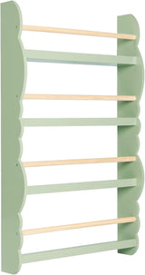 WOLTU Kids Bookcase Wall Shelf, 3 Tier Children's Bookshelf Storage Display Rack, Wooden Book Organizer for Children's Room, White, KR013ws.