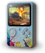 Game boy, handheld game console, 500 in 1 color screen game console, 500 classic interesting games (Blue).