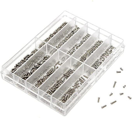 CENPEK 600Pcs 10 Types Watch Back Cover Screw Repair Watch Tool 1.6-6.0mm Stainless Steel Cross Screw for Wristwatch Clock Back Case Watch Repair Accessory.