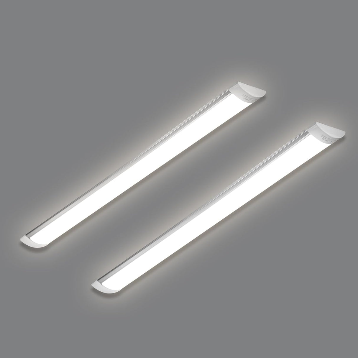 HUMIGA 4FT LED Batten Light, 40W Low Profile Wall Ceiling Surface Mounted Fitting, IP20 Slim Wide Tube Lighting for Office/Home/Shop/Workshop/Warehouse, Neutral White 4000K,2 Pack