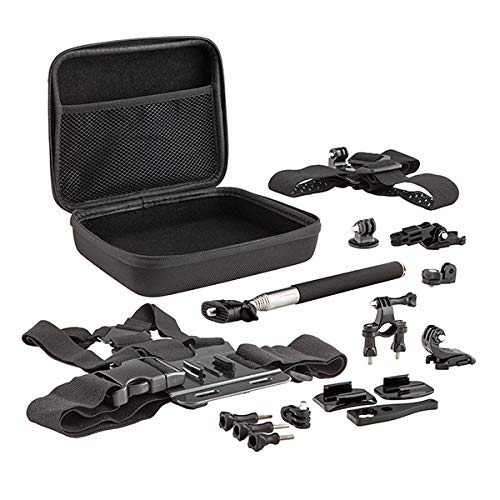 Ideal World Action Camera Mega Accessory Kit - With Hard Shell Case.