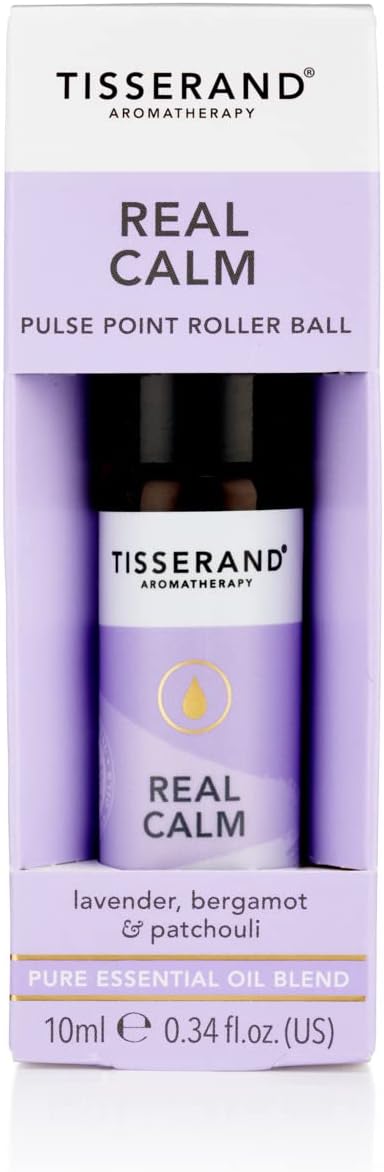 Tisserand Aromatherapy | Total De-Stress | Geranium Pulse Point Aromatherapy Rollerball With Nutmeg & Orange | 100% Pure Essential Oil Blend | 10ml.