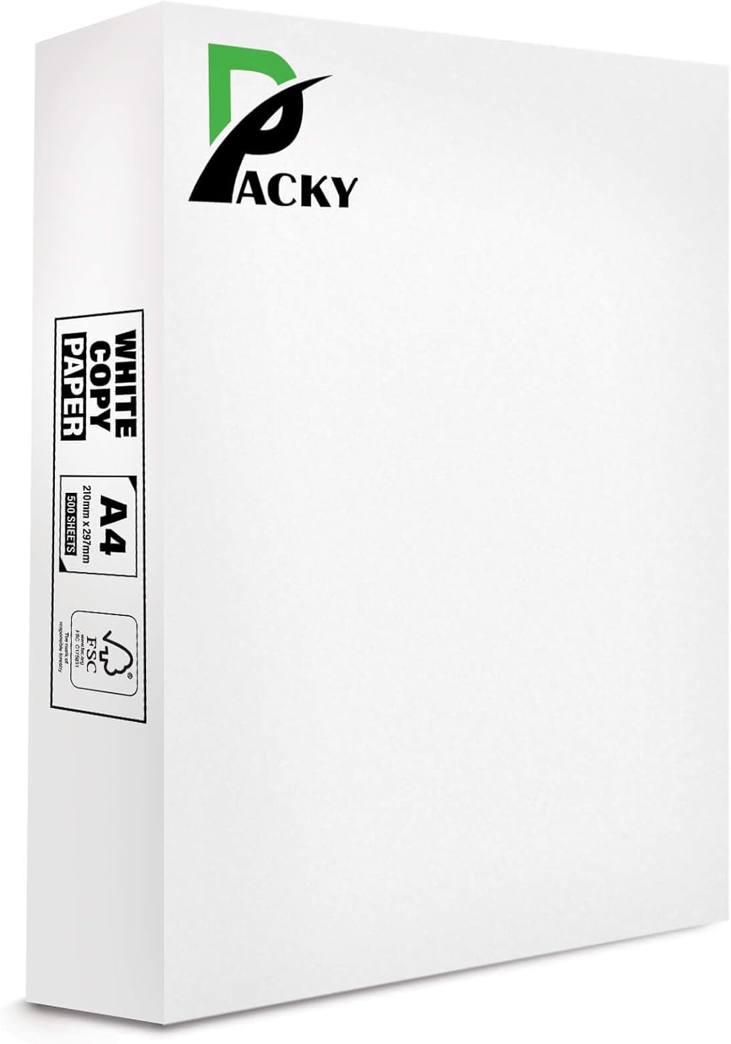 Packy® A4 Paper Copier Printer Multipurpose Laser Inkjet Printers Paper 210 x 297mm 1 Ream (500 x Sheets).