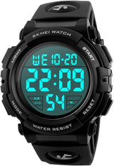 CIVO Wrist Watches Digital Mens Waterproof Black Sport Watch for Men Military Alarm Timer Date Stopwatch.