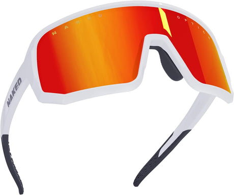 NAKED Optics VOLT Sports Glasses for Men, Cycling Glasses for Women, Sports Sunglasses with UV400 Protection, Speed Glasses, Road Cycling Glasses, Running Glasses, TR90 Frame, Interchangeable Lenses