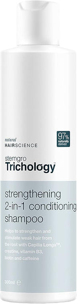 Stemgro Trichology Mens Hair Loss Shampoo and Conditioner 2-in-1 300ml - Hair Growth Treatment for Men - 97% Natural Hair Regrowth Treatment - Clinically Proven with Caffeine and Biotin.