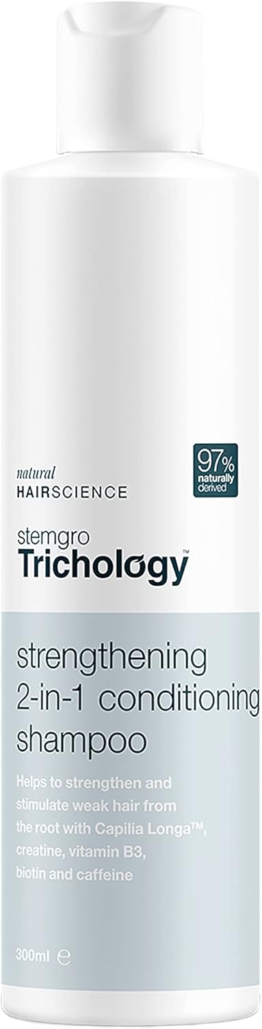 Stemgro Trichology Mens Hair Loss Shampoo and Conditioner 2-in-1 300ml - Hair Growth Treatment for Men - 97% Natural Hair Regrowth Treatment - Clinically Proven with Caffeine and Biotin.