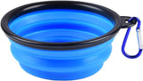 ZUOFENG Collapsible Travel Silicone Dog Cat Bowl Portable Pet Food Water Bowl, Feeding trough Portable Drinking Water Drinker with Water Hook, Easy to Carry, Save Space.（1 pcs）