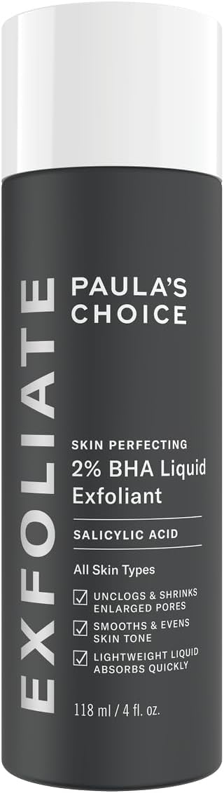 Paula's Choice SKIN PERFECTING 2% BHA Liquid Exfoliant - Face Exfoliating Peel Fights Blackheads & Enlarged Pores - with Salicylic Acid - Combination & Oily Skin - 30 ml.