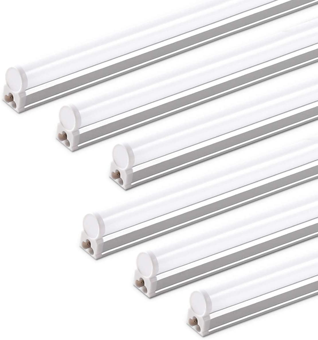 Barrina Led Batten Light 4ft, 8 Packs, T5 Led Tube Lights, 2200lm 6500K Super Bright White LED Garage Lighting, Wall and Ceiling Batten Lights, 20W