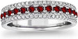 Created Gems Round Shape Faceted Ruby Cz ring - 925 Sterling Silver Red Ruby Cz Gems rings - jewellery Tension Setting gift for anniversary Pinky Ring-h uk.