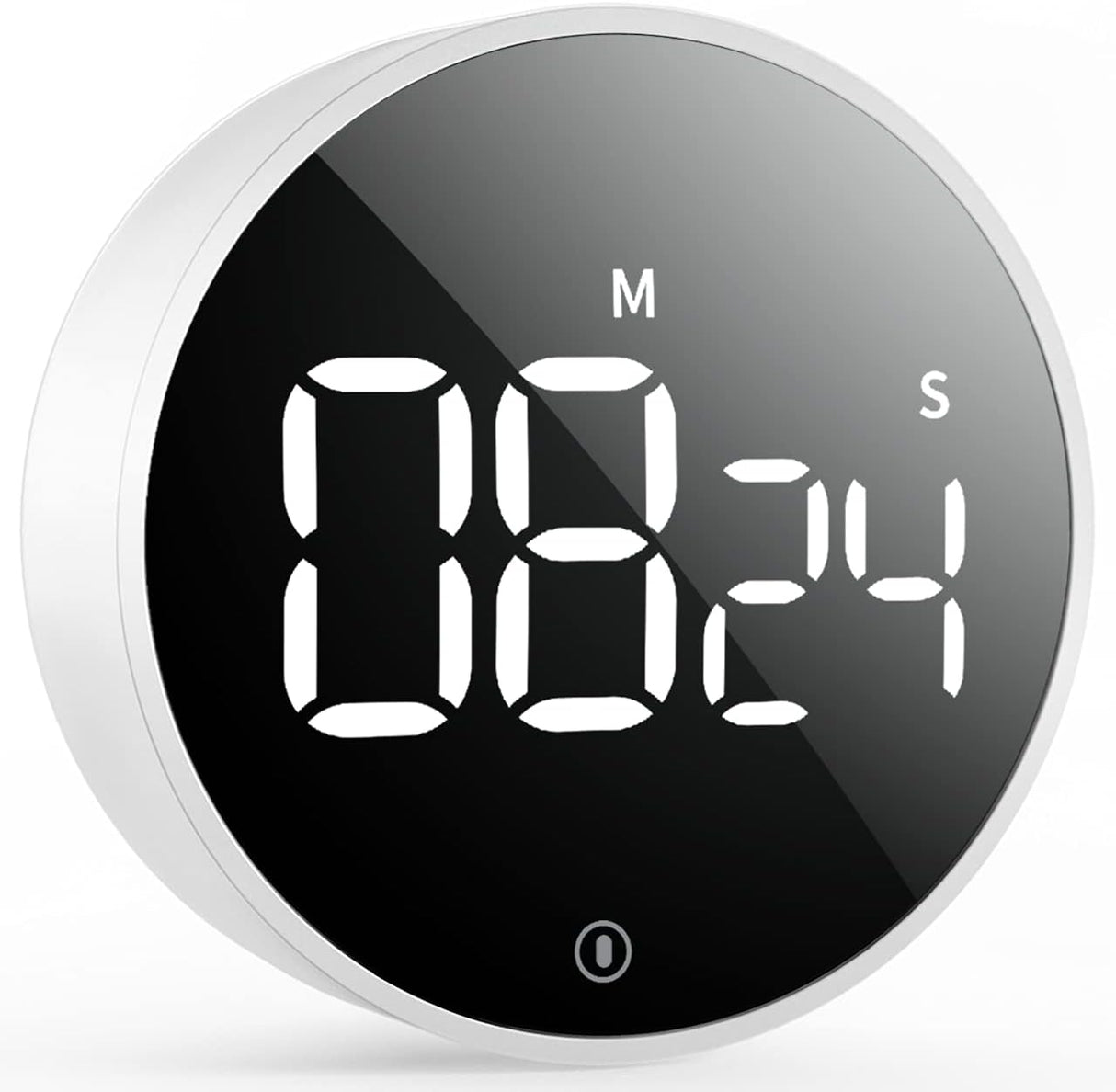 VOCOO Digital Kitchen Timer: Magnetic Countdown Countup Egg Timer with Large LED Display Adjustable Volume and Brightness, Easy to Use for Kids Elderly, Perfect for Classroom Home Work (white).