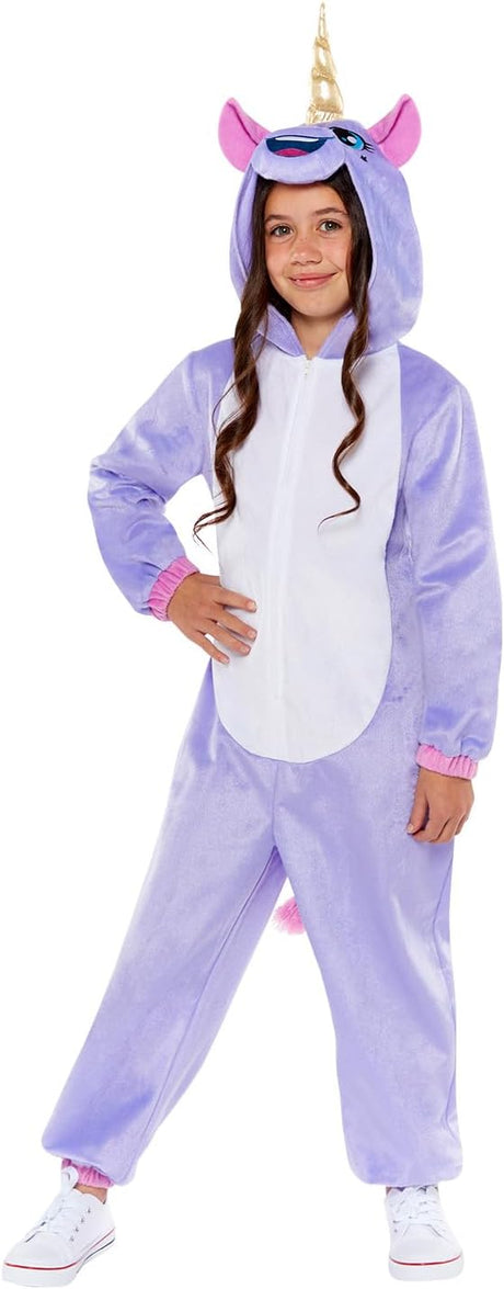 amscan Childs Girls Unicorn Plush Onesie Fancy Dress Costume.