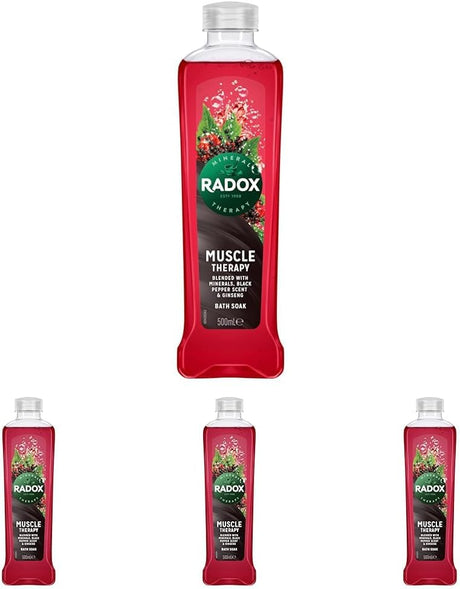 Radox Mineral Therapy Muscle Therapy Bath Soak uniquely blended with minerals & herbs for a rejuvenating bubble bath 500 ml.