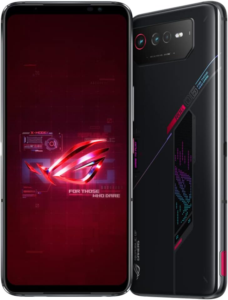 ASUS ROG Phone 6 5G Smartphone (12 + 256 GB, 6.78 Inch FullHD+ 165Hz AMOLED Display, Snapdragon™ 8+ Gen1, Triple Camera 50MP, 6000 mAh Battery), Phantom Black.