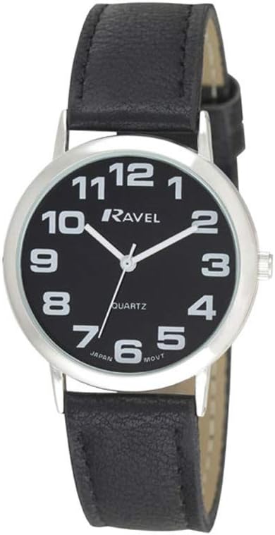 Ravel Unisex Easy Read Watch with Big Numbers - Analogue Quartz - R0105.