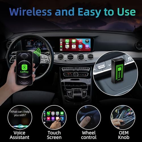 Lyssiefeel Wireless Carplay Adapter for iPhone,2024 Upgrade USB CarPlay Wireless Stick,Easy Plug &amp; Play,Compatible with Cars from 2016 &amp; iPhone iOS 10+