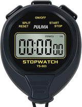 Waterproof Stopwatch Sport Timer Only Stopwatch with ON/OFF, No Clock No Date Silent Basic Operation Children Friendly, PULIVIA Digital Stopwatch for Kids Swimming Running Sports Training, Black.