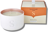 Sanctuary Spa Wellness Candle | Violet, Jasmine and Sandalwood Scented Ceramic Candle, 260 g | Natural Shea Wax | 45 Hour Burn Time | with Gift Box.