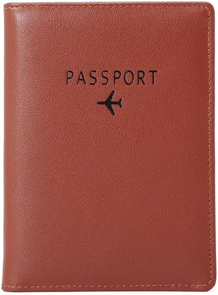 PALMFOX Leather Travel Wallet Passport Holder Cover RFID Blocking，Leather Card Case, Travel Document Organizer Case-Including 7 Colors….