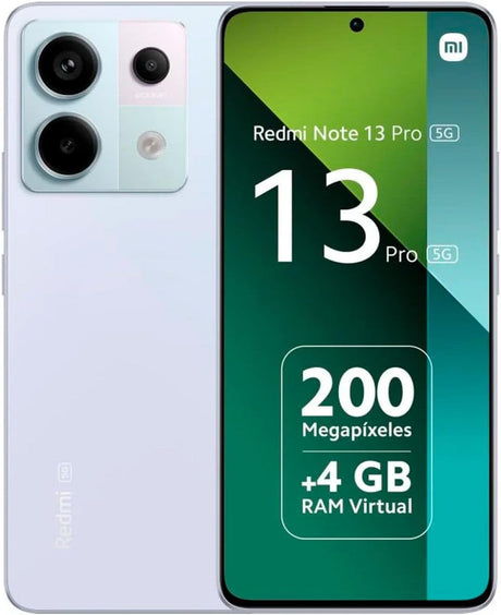 Xiaomi Redmi Note 13 Pro 5G Smartphone 8+256GB, Aurora Purple (UK Version + 2 Years Warranty).