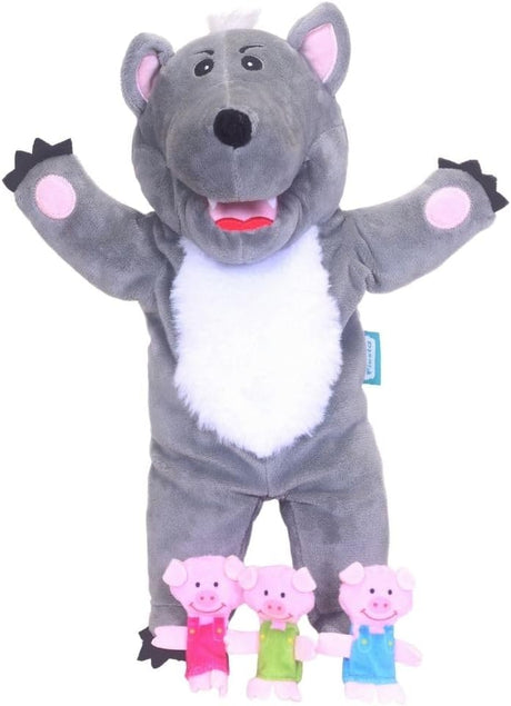 Big Bad Wolf & 3 Little Pigs Tellatale Hand Puppet.