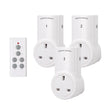 HBN Remote Control Plug Socket,13A/3120W Wireless Light Switch 30M/100ft Operating Range for Household Appliances,3 Pack Sockets and 1 Remote.