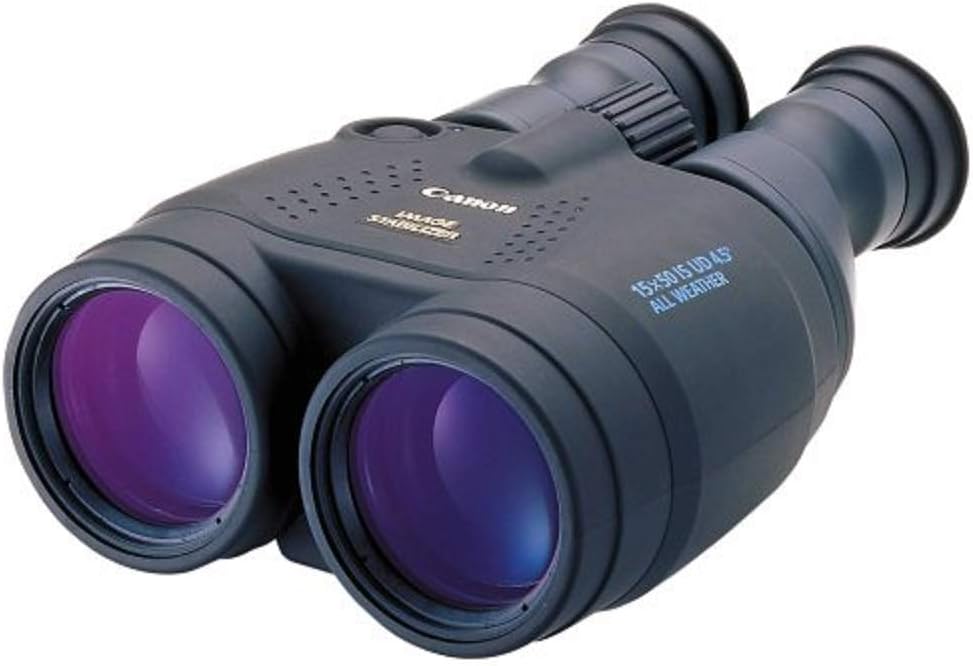 Canon CAN1001 15 x 50 Image Stabilising All Weather Binoculars, Black.