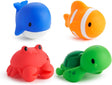 Munchkin Floating Ocean Animal Themed, Bath Squirt Toys for Baby, 4 Count ( Pack of 1).