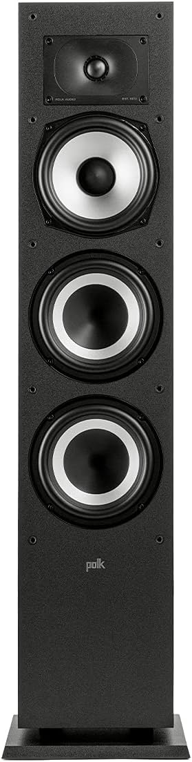 Polk Audio Monitor XT15 High-Resolution Compact Bookshelf Loudspeakers, Hi-Res Certified Performance, Dolby Atmos Certified & DTS:X Compatible, Black.