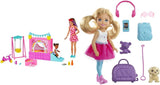 Barbie Skipper Babysitters, Doll Bounce House Playset Including Brunette Skipper Doll with Brown Baby Doll, Baby Swing and Doll Accessories, Toys for Ages 3 and Up, Two Dolls, HHB67.