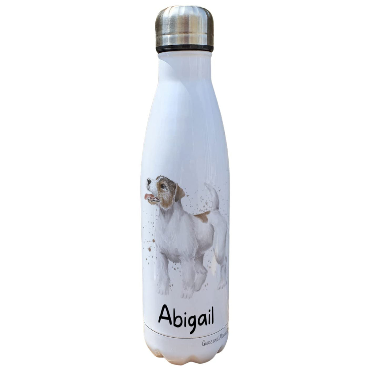 Jack Russell Insulated Bottle Personalised - Gift for Dog Owners & Lover - Personalised Dog Thermal Flask - Stainless Steel Water Bottle.