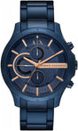 Armani Exchange Men's Chronograph, Blue-Tone Stainless Steel Watch, AX2430.