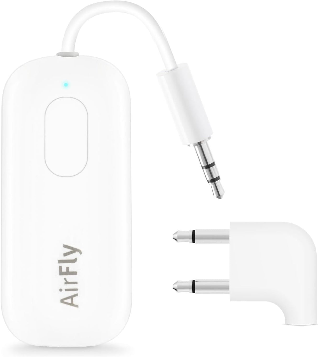 Twelve South AirFly Pro Bluetooth Wireless Audio Transmitter/Receiver for up to 2 AirPods/Wireless Headphones; Use with Any 3.5 mm Audio Jack, Black.