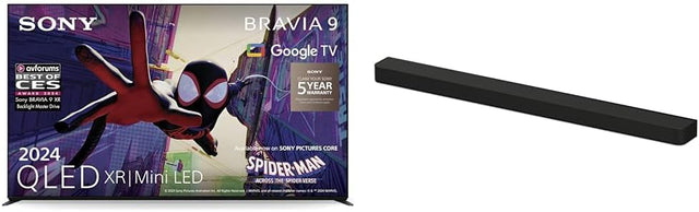 Sony BRAVIA 9 QLED, K85XR90, 85" TV BRAVIA Theatre Bar 9 – Dolby Atmos Single Soundbar.