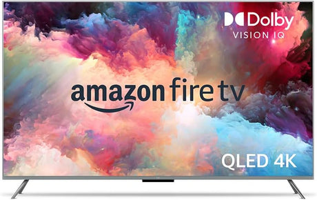 Amazon Fire TV 43-inch Omni QLED series 4K UHD smart TV, Dolby Vision IQ, hands free with Alexa.