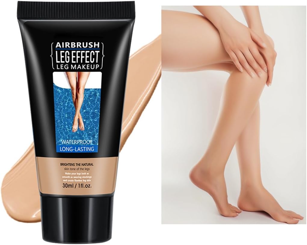 Wenrny Leg Makeup Waterproof No Transfer,Leg Vein Cover up Makeup,Leg and Body Scar Cover up Makeup,Long Lasting Body Foundation,Leg Concealer,Body Leg Makeup Lotion for Women,4 Fl Oz (Brown, 1).