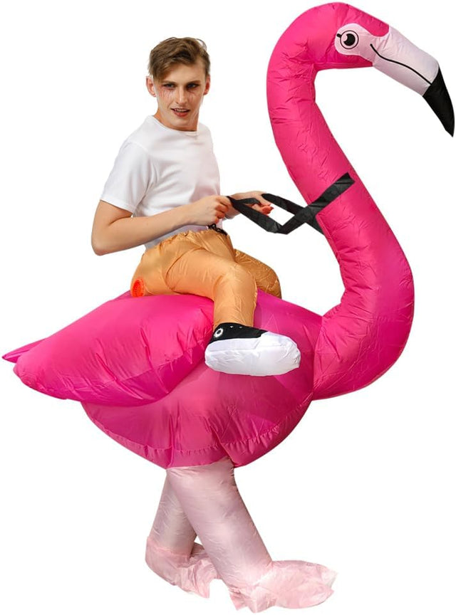 JASHKE Flamingo Costume Inflatable Costume Adult Inflatable Halloween Costumes Fancy Dress for Adult.