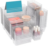 Vtopmart 44 Pack Drawer Organiser, 4-Size Desk Organiser Drawers, Clear Plastic Storage Bins for Makeup, Bedroom, Kitchen Gadgets Utensils and Office