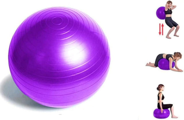 Exercise Ball Yoga Ball Anti Burst For Fitness Gym Equipment For Women Home, Free Weights Exercise, Pregnancy Birthing Or Pilates Indoor Outdoor Use.