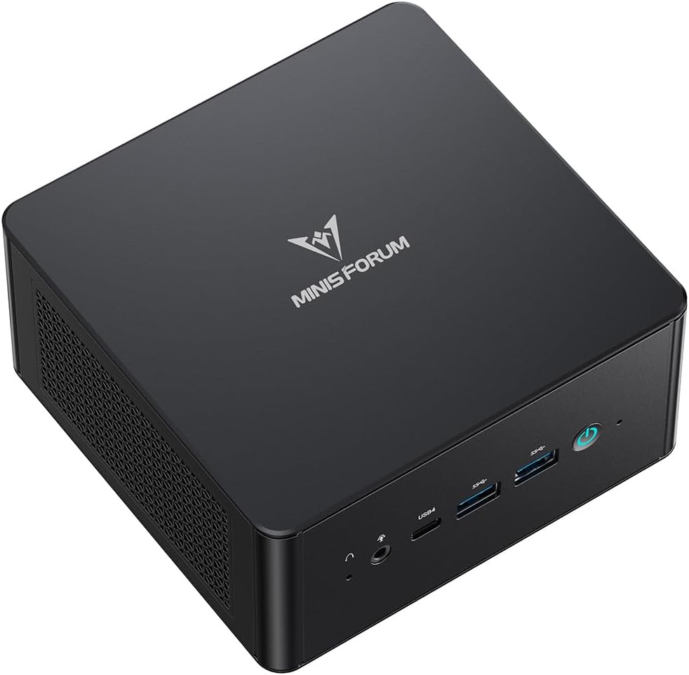 MINISFORUM UM890 Pro Mini PC, AMD Ryzen 9 8945HS (up to 5.2GHz) Mini Computers, 64GB DDR5 5600MHz RAM&1TB PCIe 4.0 SSD, Mini Desktop Quad Display HDMI/DP1.4/USB-C, AMD Radeon 780M/Dual LAN 2.5G.